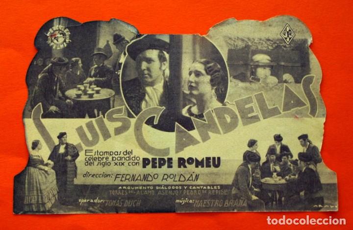 Cine: Luis Candelas - Programa de mano troquelado - Con Pepe Romeu - - Foto 2