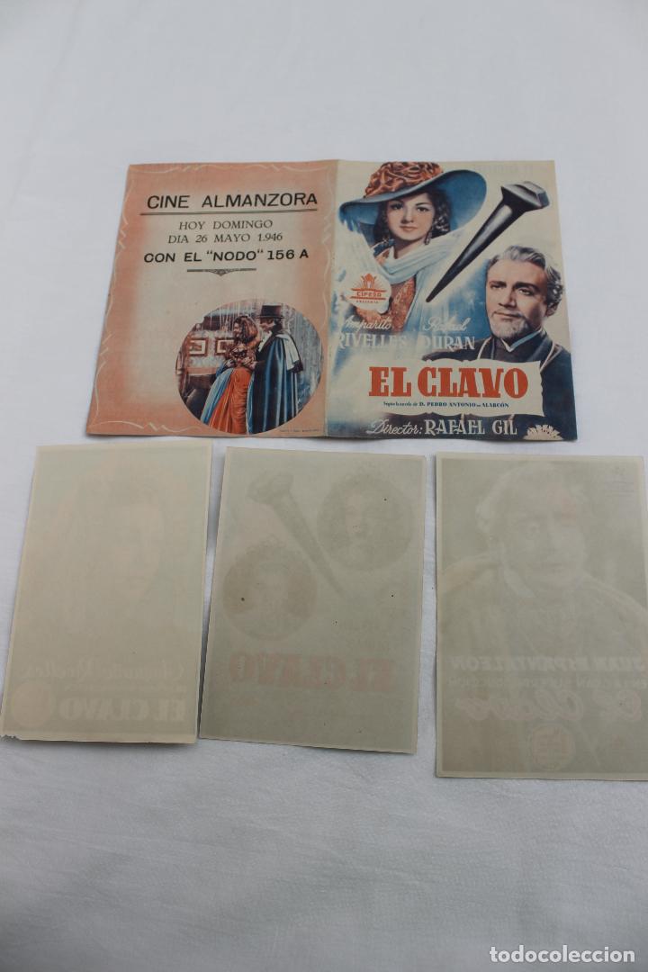 Cine: LOTE 4 PROGRAMAS EL CLAVO DIFENTES UNO DOBLE CON PUBLICIDAD - Foto 4