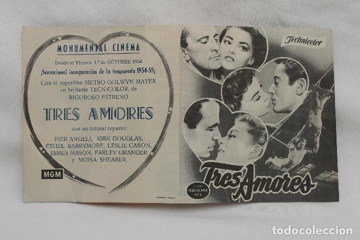 Cine: PROGRAMA DE MANO DOBLE, TRES AMORES, MONUMENTAL CINEMA - Foto 1