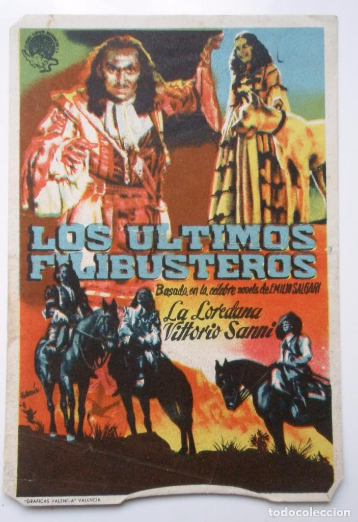Cine: ES UN PROGRAMA DE MANO  LOS ULTIMOS FILIBUSTEROS ES UN PROGRAMA DE CINE, DE LOS A&Ntilde;OS 40 - Foto 1