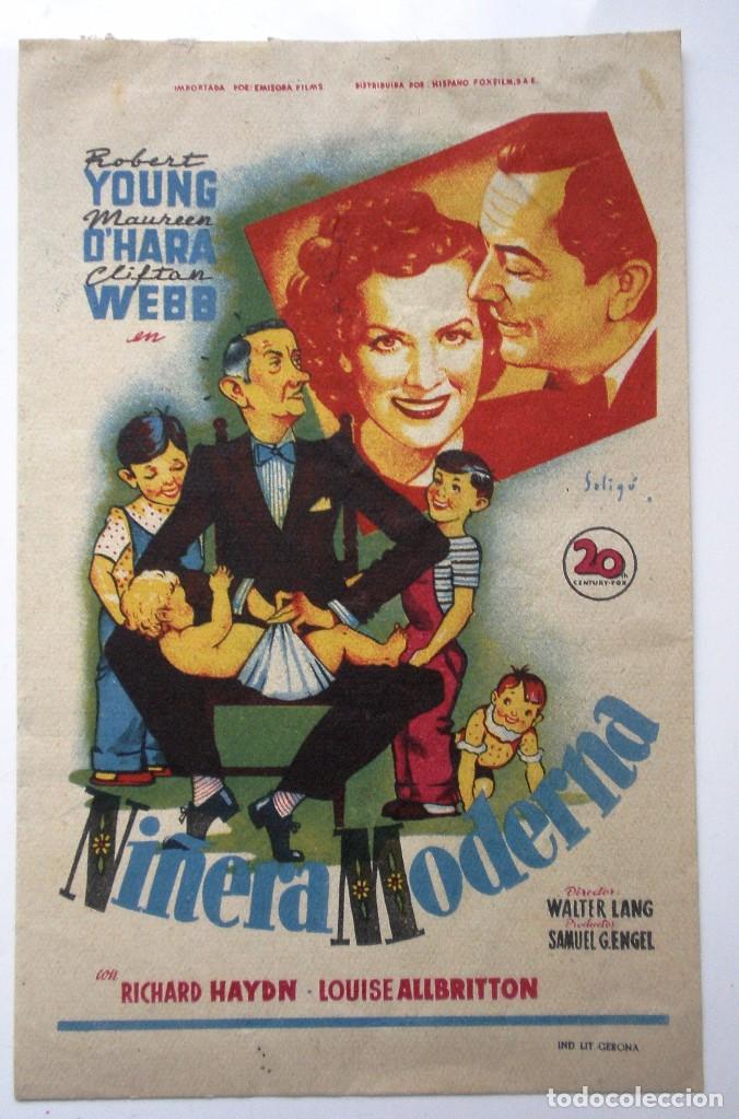 Cine: ES UN PROGRAMA DE MANO NI&Ntilde;ERA MODERNA ES UN PROGRAMA DE CINE, DE LOS A&Ntilde;OS 40 - Foto 1