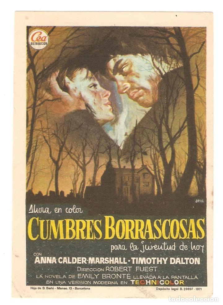 Cine: CUMBRES BORRASCOSAS - ANNA CALDER MARSHALL, TIMOTHY DALTON - JANO - CINE SOCIEDAD LA PRINCIPAL