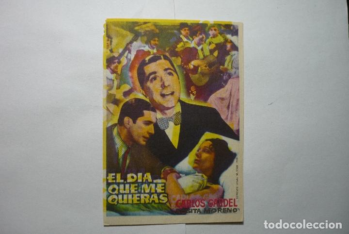 Cine: PROGRAMA EL DIA QUE ME QUIERAS - CARLOS GARDEL -PUBLICIDAD