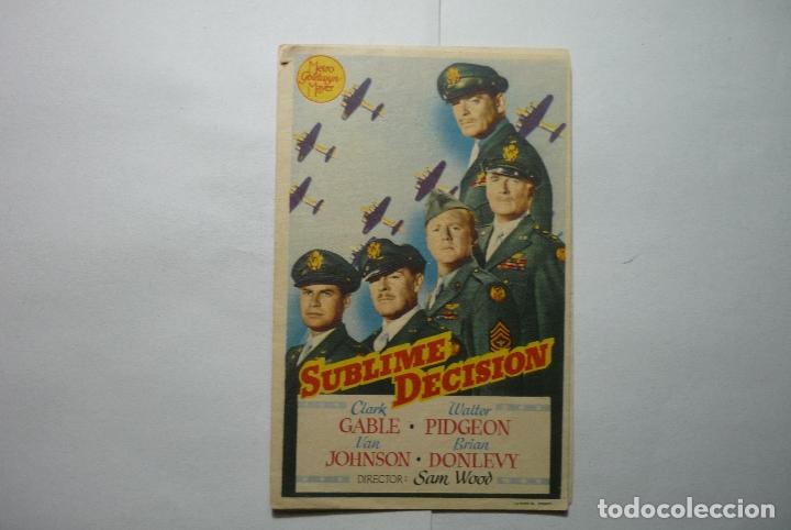 Cine: programa sublime decision .-clark gable - sello cine bosque barcelona - Foto 1