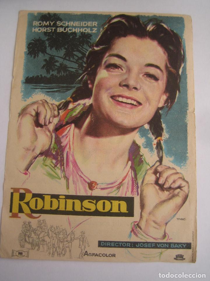 Cine: robinson mac romy schneider folleto de mano original estreno CON CINE IMPRESO