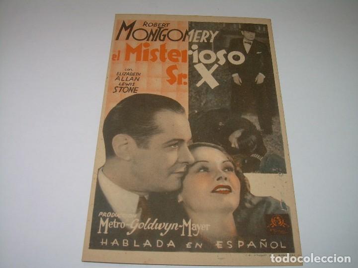 Cine: PROGRAMA DE CINE....EL MISTERIOSO SR. X. - Foto 1