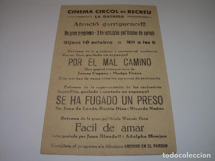 Cine: PROGRAMA DE CINE.....POR EL MAL CAMINO. - Foto 2