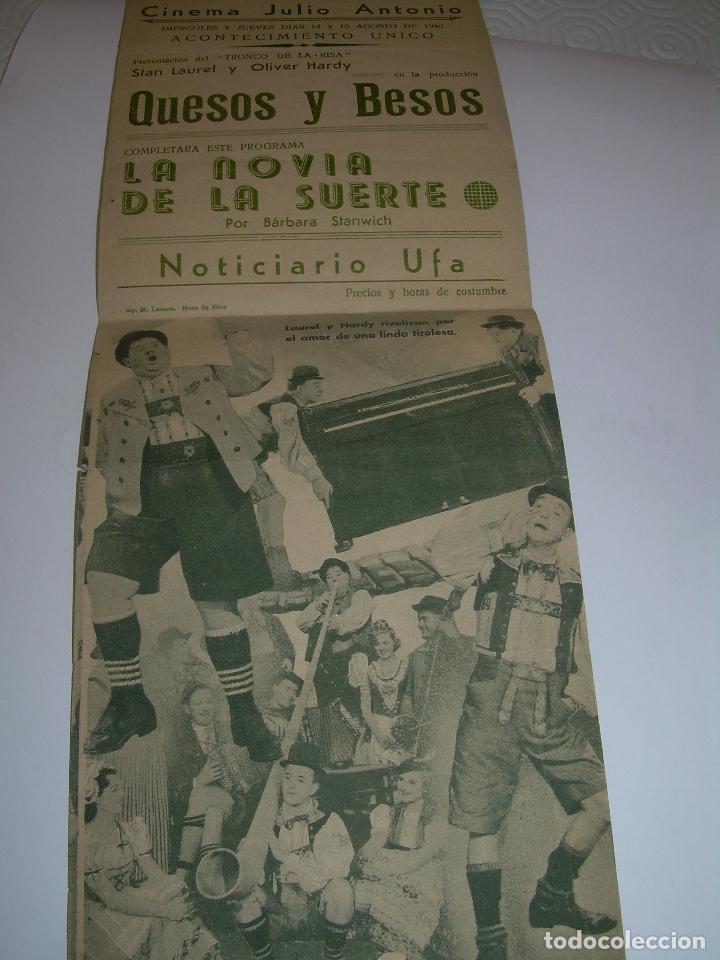 Cine: ANTIGUO PROGRAMA DOBLE.....QUESOS Y BESOS. - Foto 2