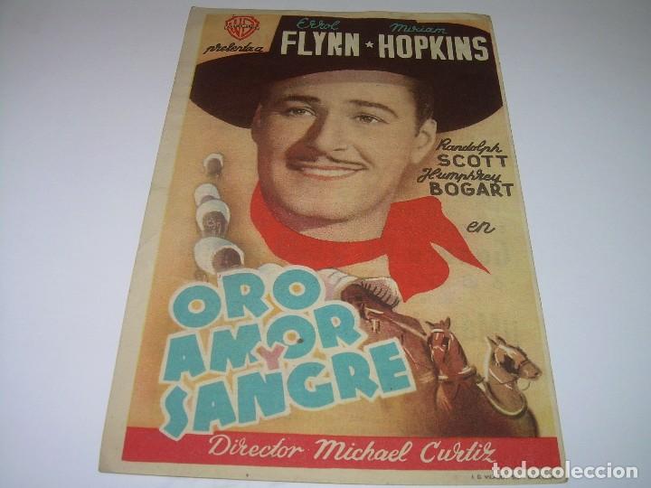 Cine: PROGRAMA DE CINE....ORO AMOR Y SANGRE. - Foto 1