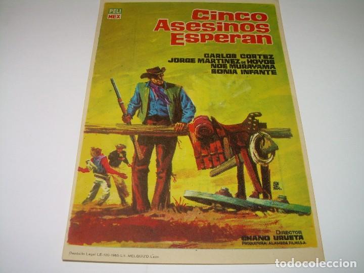 Cine: PROGRAMA DE CINE....CINCO ASESINOS ESPERAN. - Foto 1
