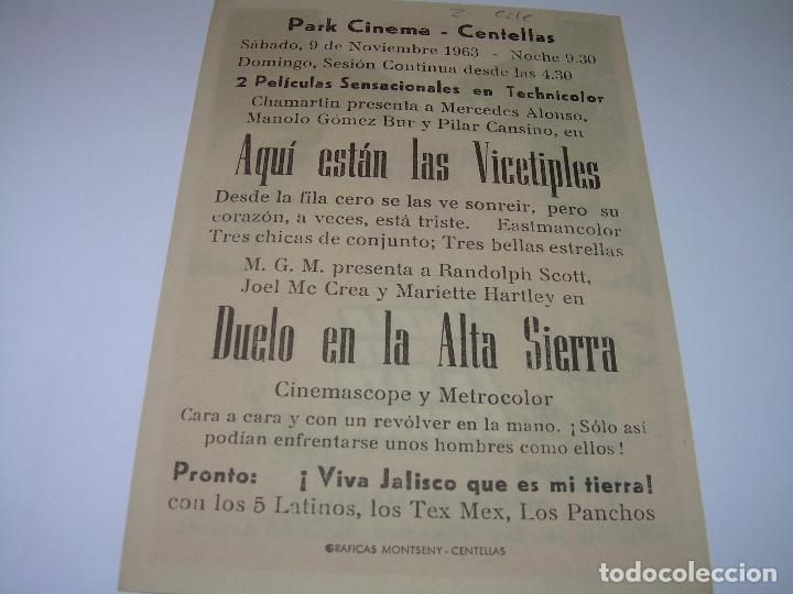 Cine: PROGRAMA DE CINE....DUELO EN LA ALTA SIERRA. - Foto 2