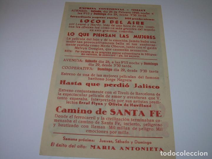 Cine: PROGRAMA DE CINE....CAMINO DE SANTA FE. - Foto 2