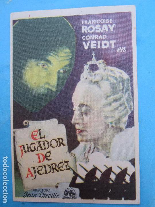 Cine: el jugador de ajedrez , francoise rosay , conrad veidt , terraza avenida , alca&ntilde;iz , como nuevo