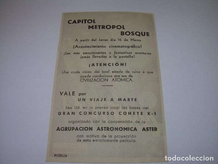 Cine: PROGRAMA DE CINE....COHETE K-1 - Foto 2