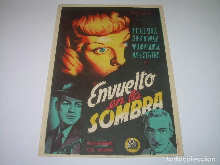 Cine: PROGRAMA DE CINE.....ENVUELTO EN LA SOMBRA. - Foto 1