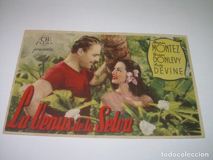  Flyers Publicitaires de films Anciens: PROGRAMA DE CINE....LA VENUS DE LA SELVA.