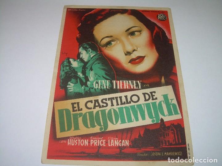 Cine: PROGRAMA DE CINE....EL CASTILLO DE DRAGONWYCK. - Foto 1