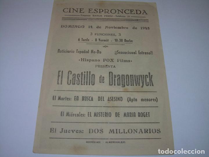 Cine: PROGRAMA DE CINE....EL CASTILLO DE DRAGONWYCK. - Foto 2