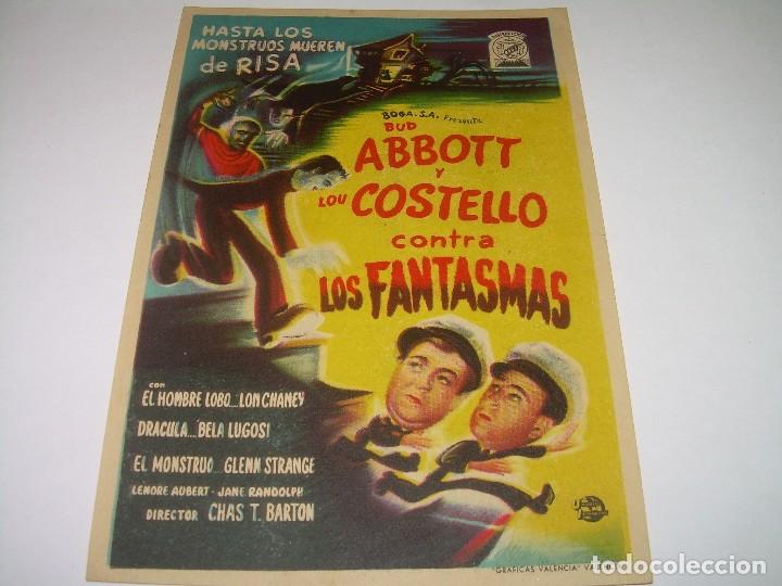 Cine: PROGRAMA DE CINE....ABBOTT Y COSTELLO.. CONTRA LOS FANTASMAS. - Foto 1