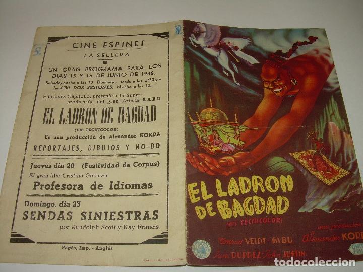 Cine: PROGRAMA DE CINE DOBLE....EL LADRON DE BAGDAD. - Foto 3