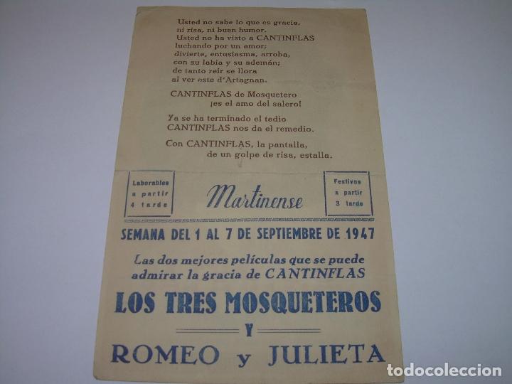 Cine: PROGRAMA DE CINE....CANTINFLAS....LOS TRES MOSQUETEROS. - Foto 2