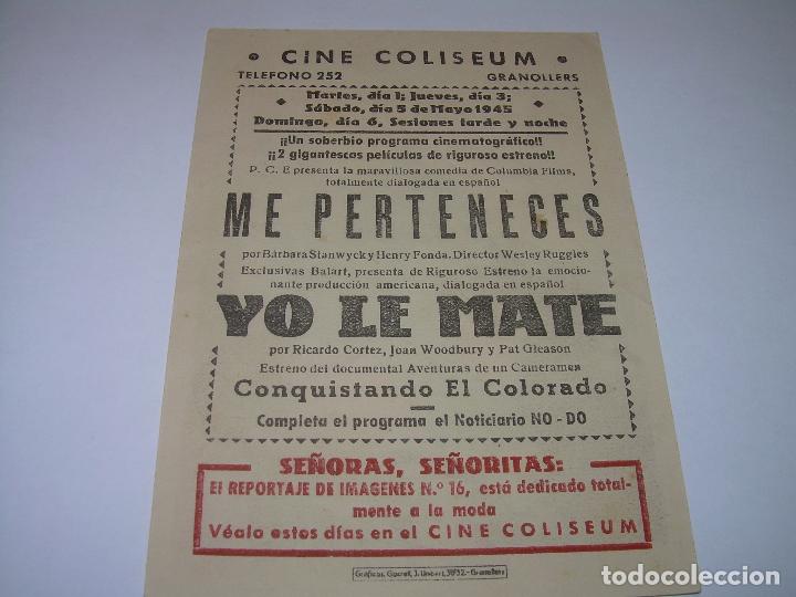 Cine: PROGRAMA DE CINE....ME PERTENECES. - Foto 2