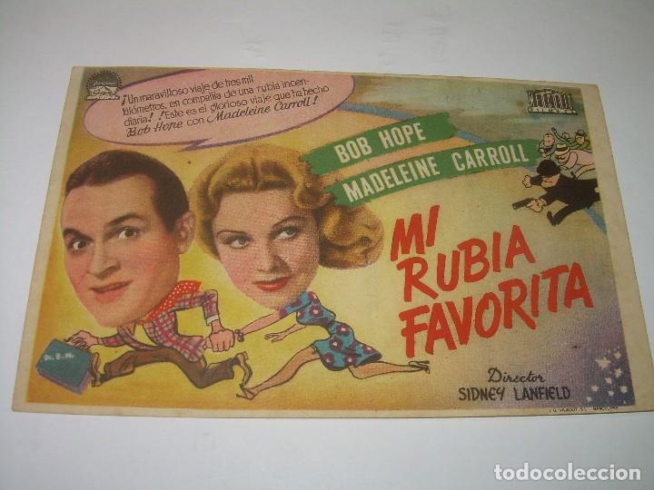  Flyers Publicitaires de films Anciens: PROGRAMA DE CINE....MI RUBIA FAVORITA.