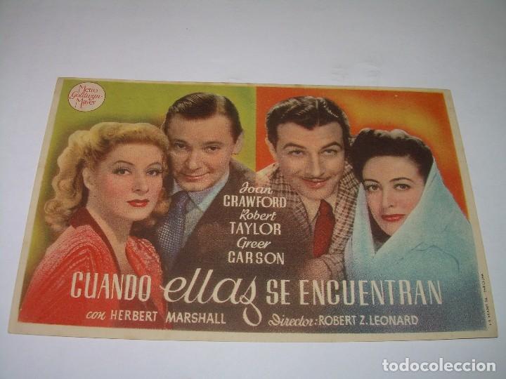  Flyers Publicitaires de films Anciens: PROGRAMA DE CINE....CUANDO ELLAS SE ENCUENTRAN.