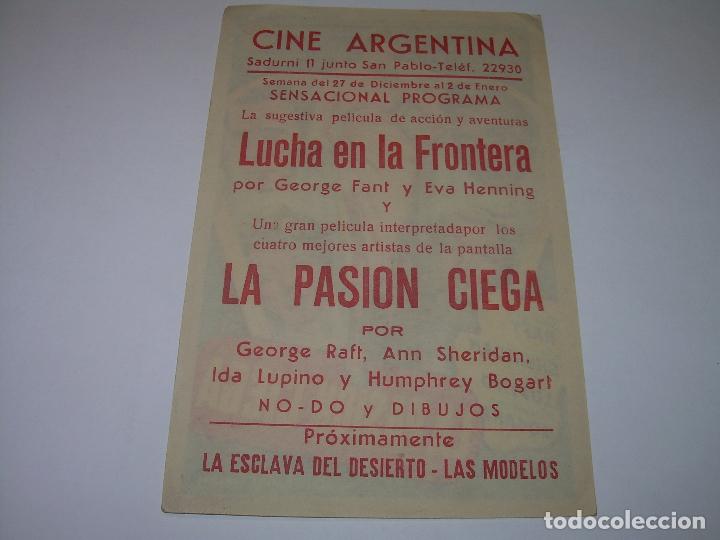 Cine: PROGRAMA DE CINE....LA PASION CIEGA. - Foto 2