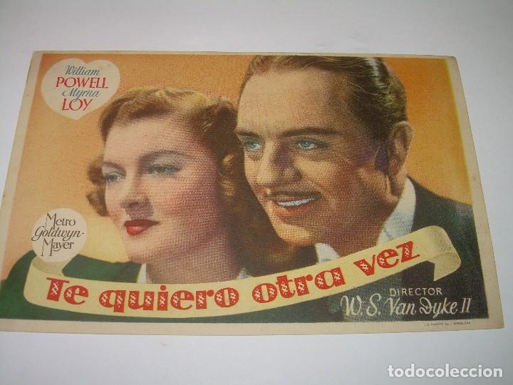  Flyers Publicitaires de films Anciens: PROGRAMA DE CINE....TE QUIERO OTRA VEZ.