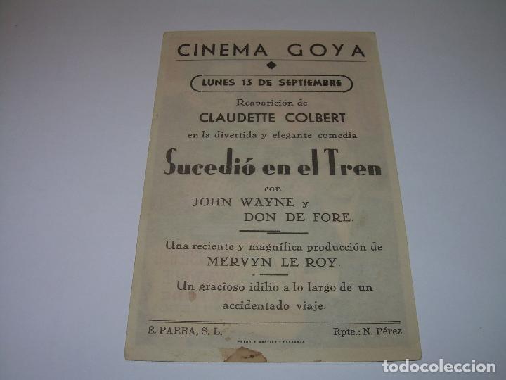 Cine: PROGRAMA DE CINE....SUCEDIO EN EL TREN. - Foto 2