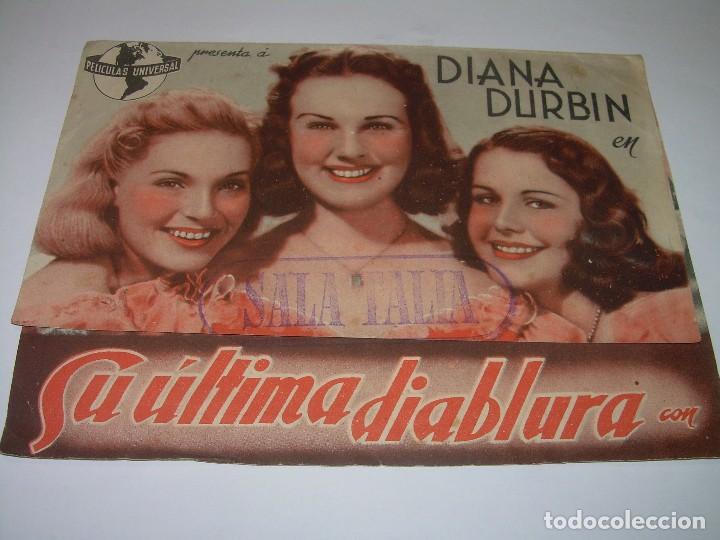 Cine: PROGRAMA DE CINE DOBLE...SU ULTIMA DIABLURA. - Foto 1