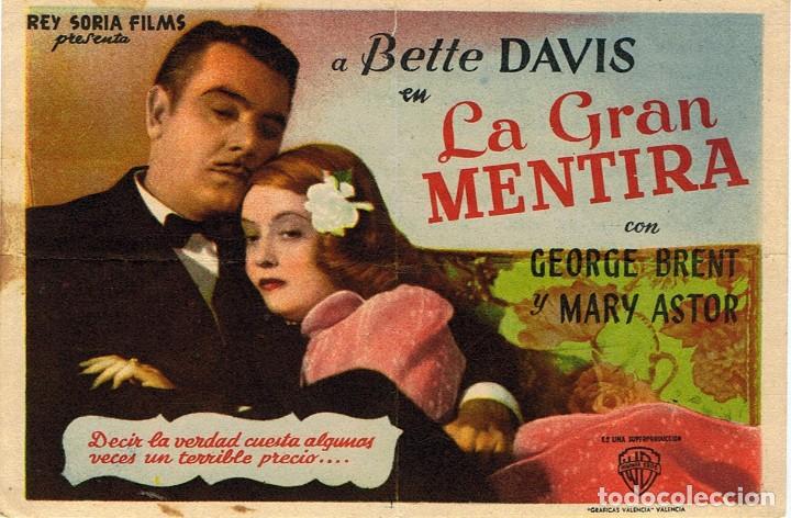 Cine: FOLLETO DE MANO &uml;LA GRAN MENTIRA&uml; - Foto 1