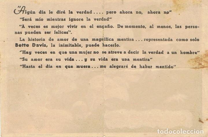 Cine: FOLLETO DE MANO &uml;LA GRAN MENTIRA&uml; - Foto 2