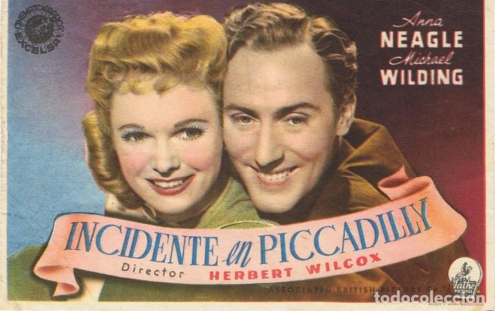 Cine: FOLLETO DE MANO &uml;INCIDENTE EN PICCADILLY&uml; - Foto 1