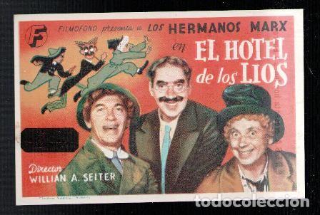 Cine: Programa de mano El Hotel de los lios, Los Hermanos Marx, cines de Salamanca,