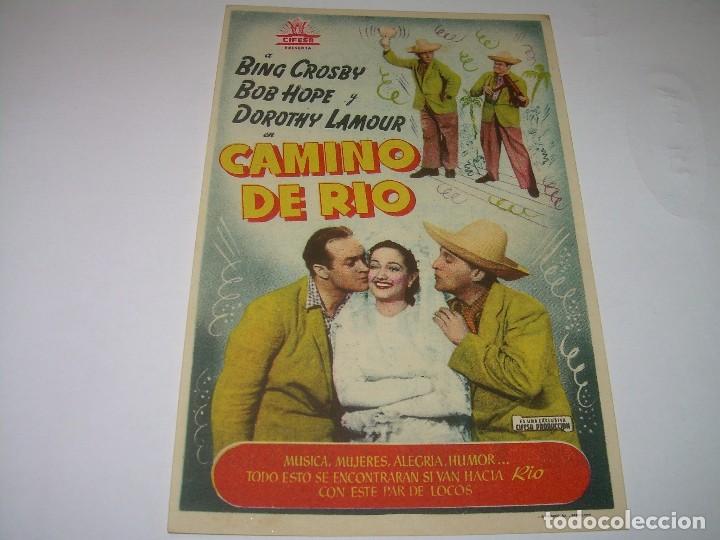 Cine: PROGRAMA DE CINE....CAMINO DE RIO. - Foto 1
