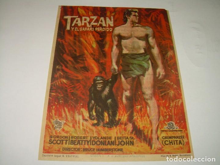  Flyers Publicitaires de films Anciens: PROGRAMA DE CINE.....TARZAN Y EL SAFARI PERDIDO.
