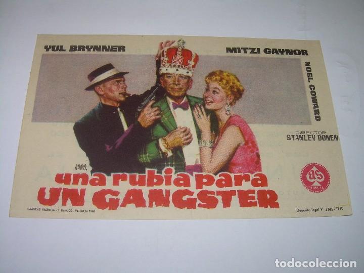 Cine: PROGRAMA DE CINE....UNA RUBIA PARA UN GANGSTER. - Foto 1