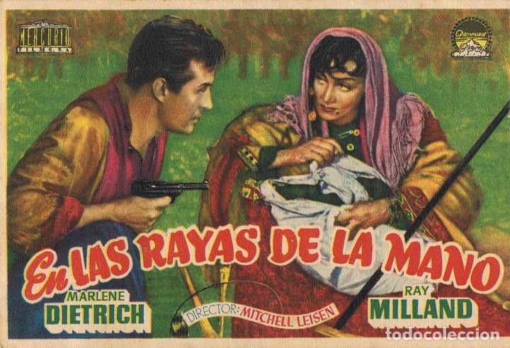 Cine: FOLLETO DE MANO &uml;EN LAS RAYAS DE LA MANO&uml; - Foto 1
