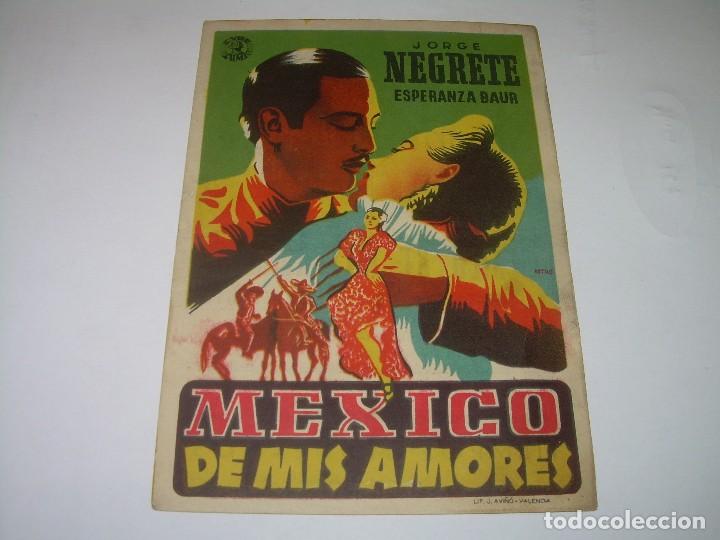  Flyers Publicitaires de films Anciens: PROGRAMA DE CINE....MEXICO DE MIS AMORES.