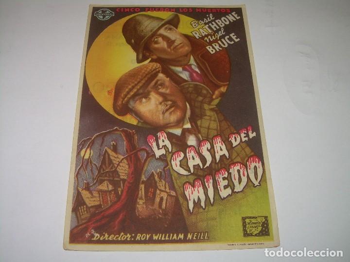  Flyers Publicitaires de films Anciens: PROGRAMA DE CINE....LA CASA DEL MIEDO.