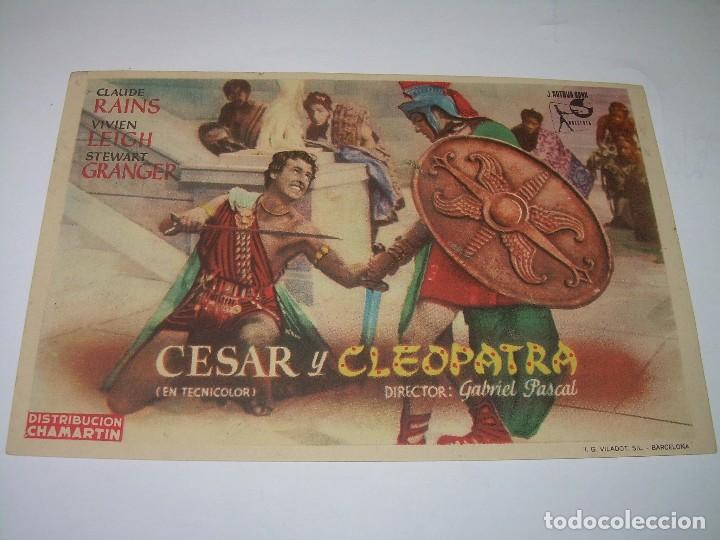 Cine: PROGRAMA DE CINE.....CESAR Y CLEOPATRA. - Foto 1