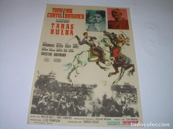  Flyers Publicitaires de films Anciens: PROGRAMA DE CINE.....TARAS BULBA.