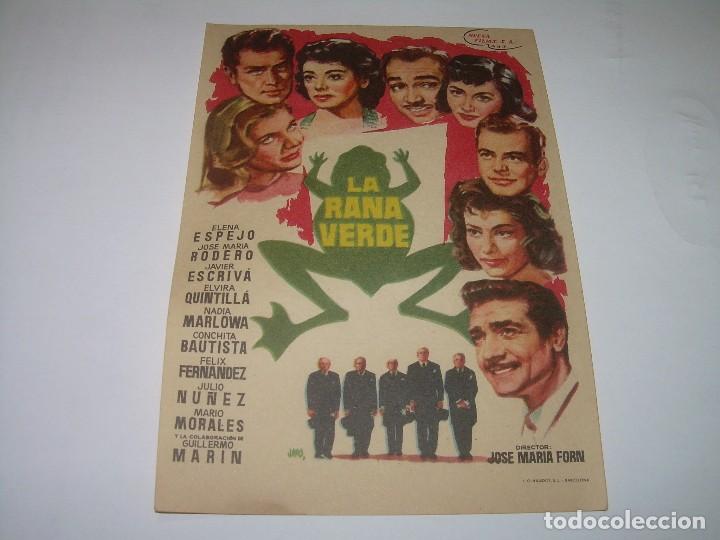 Cine: PROGRAMA DE CINE.....LA RANA VERDE. - Foto 1