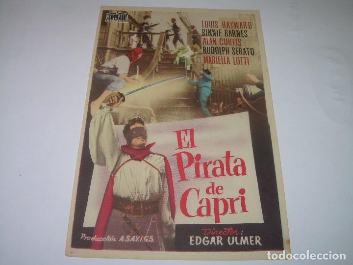 Cine: PROGRAMA DE CINE....EL PIRATA DE CAPRI. - Foto 1