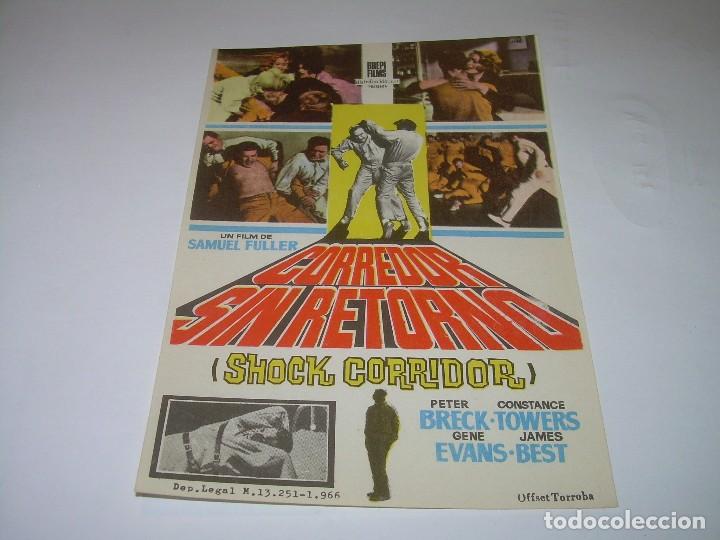  Foglietti di film di film antichi di cinema: PROGRAMA DE CINE....CORREDOR SIN RETORNO.