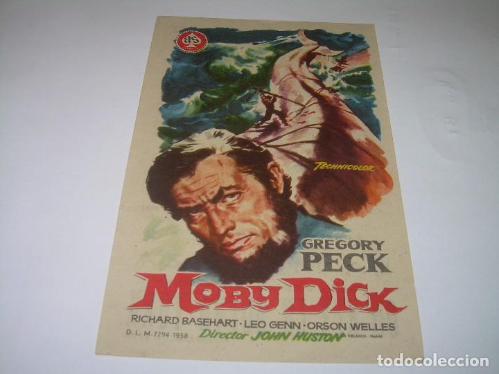  Foglietti di film di film antichi di cinema: PROGRAMA DE CINE.....MOBY DICK.