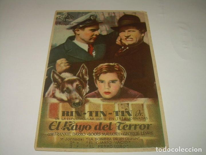 Cine: PROGRAMA DE CINE....RIN - TIN - TIN ...EL RAYO DEL TERROR. - Foto 1