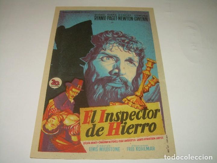 Cine: PROGRAMA DE CINE.....EL INSPECTOR DE HIERRO. - Foto 1